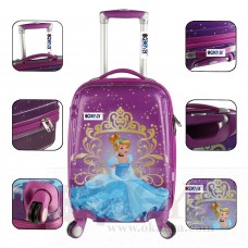 OkaeYa 46 Cms Purple Cinderella Design Hard Sided Children's Luggage